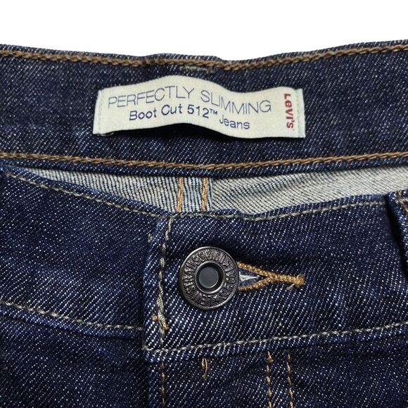 Levi’s Perfectly Slimming Boot Cut 512 Jeans Blue Sz 8 - Picture 9 of 13